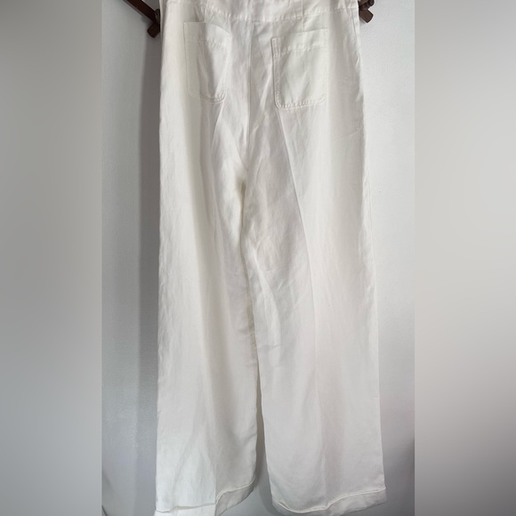 Max&Co white linen blend sailor pants trouser US size 4/Eu8 NWT - Picture 10 of 10